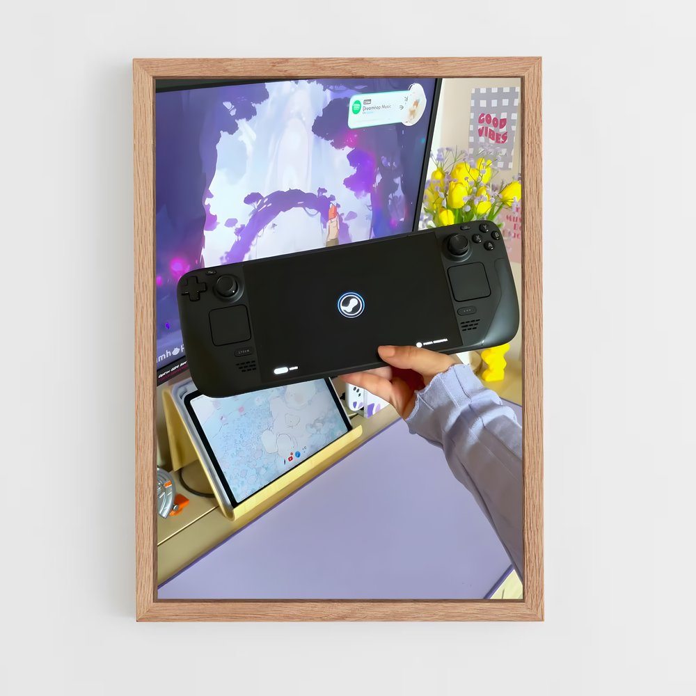 Poster Gamer en Action – affiche Consoles (vue 4)